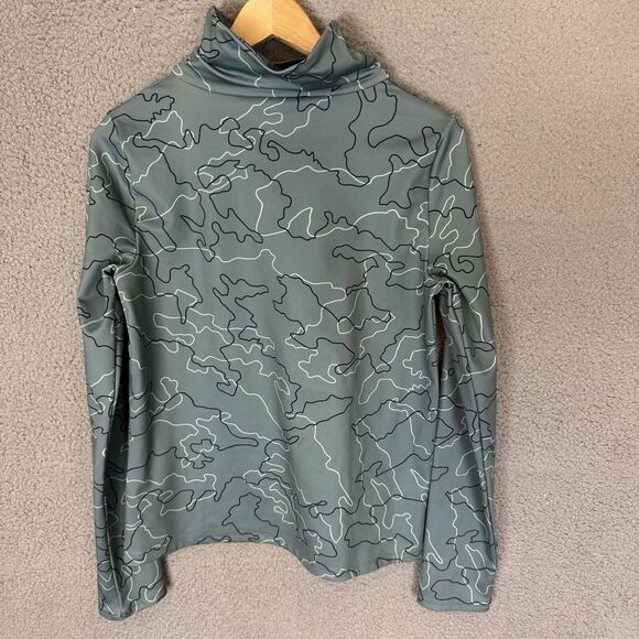 Under Armour Sweater Women's XS‎ Green Camo Tech Mock Neck Long Sleeve Top NWT - Picture 3 of 7